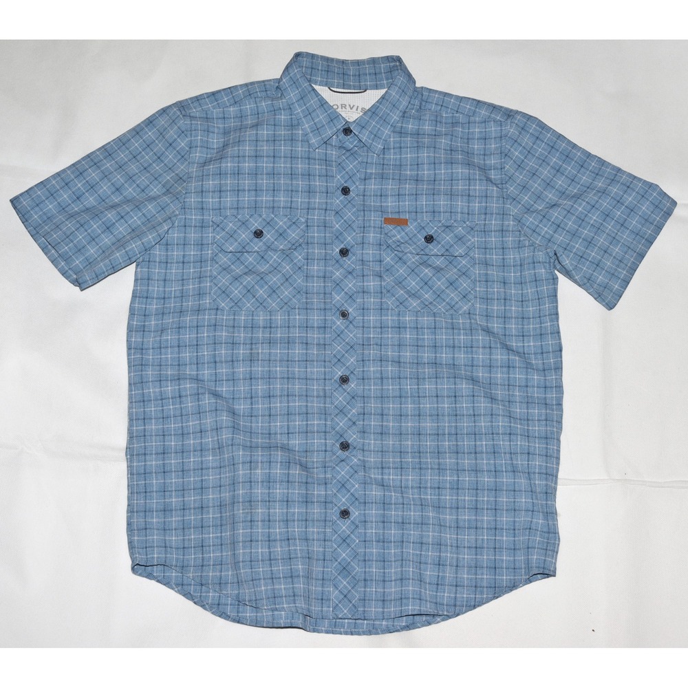 Orvis Men's Short Sleeve Button Front‎ Shirt Size Medium